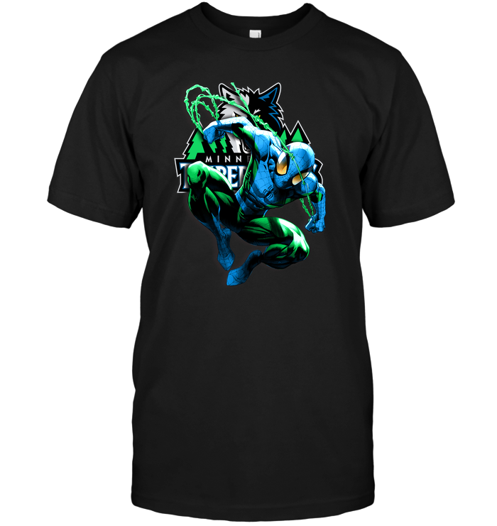 Minnesota Timberwolves "spiderman" Superhero T-Shirt